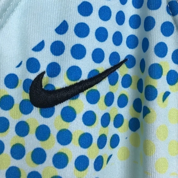 NIKE Dri Fit Tank Racerback Sports Bra Top Dots Workout Tennis Running Medium - Picture 5 of 14